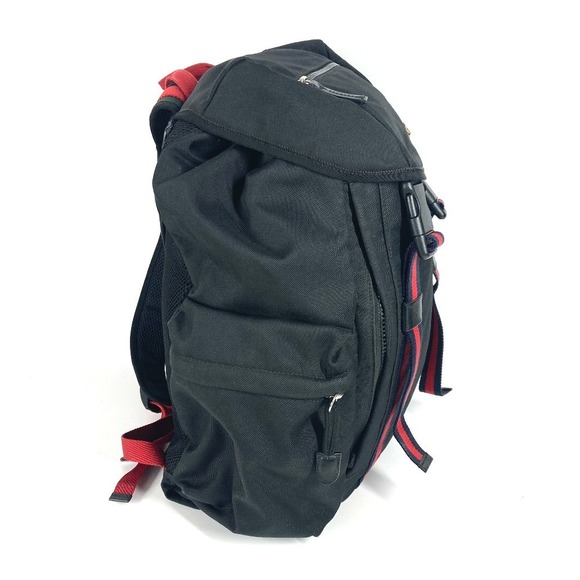 Gucci Webline Sherryline Tiger Backpack Bag Nylon Canvas Black - Picture 4 of 15